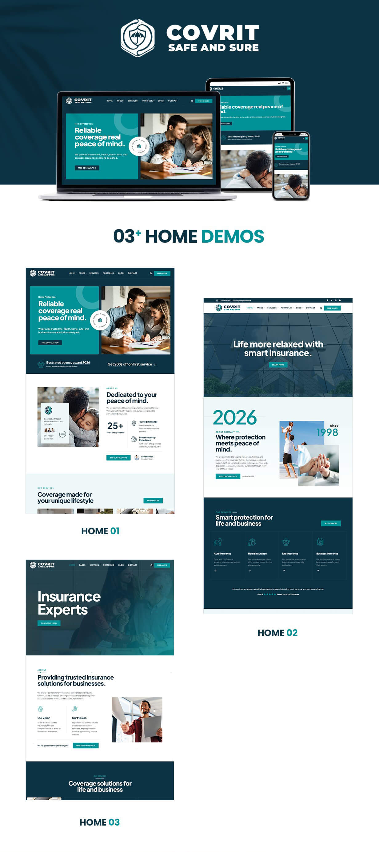 Covrit - Insurance Agency WordPress Theme